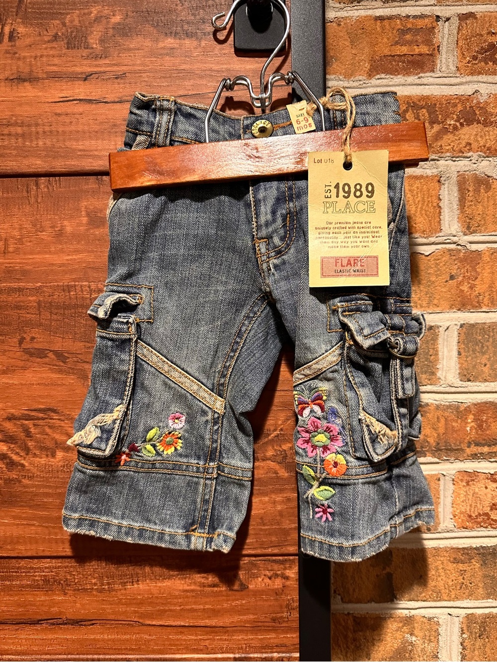 NWT embroidered 6-9 month jeans Flare